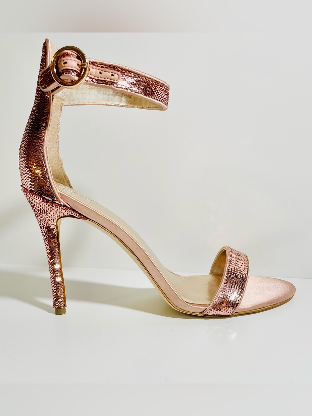 GUESS Pink Sequin Sandal Heels